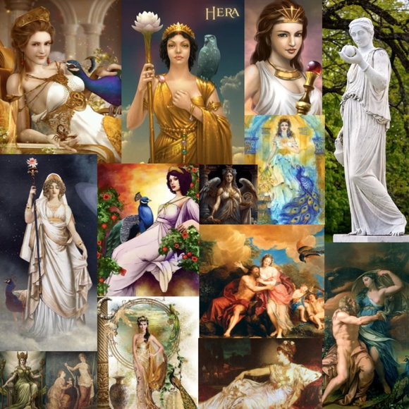 “Queen Hera" Juno Art Nouveau Goddess Greek Roman Mythology Handmade Necklace - Picture 2 of 16